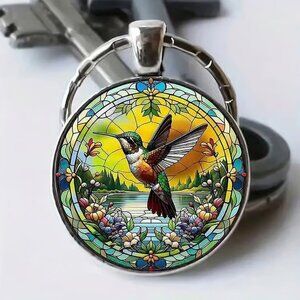 Stainless Steel HUMMINGBIRD Keyring Keychain Accessory